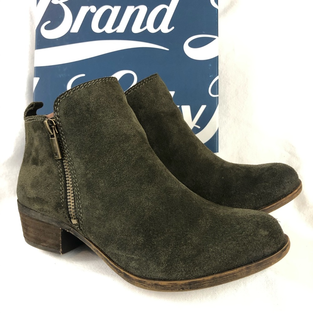 Lucky Brand Women's Booties Olive Green 6M